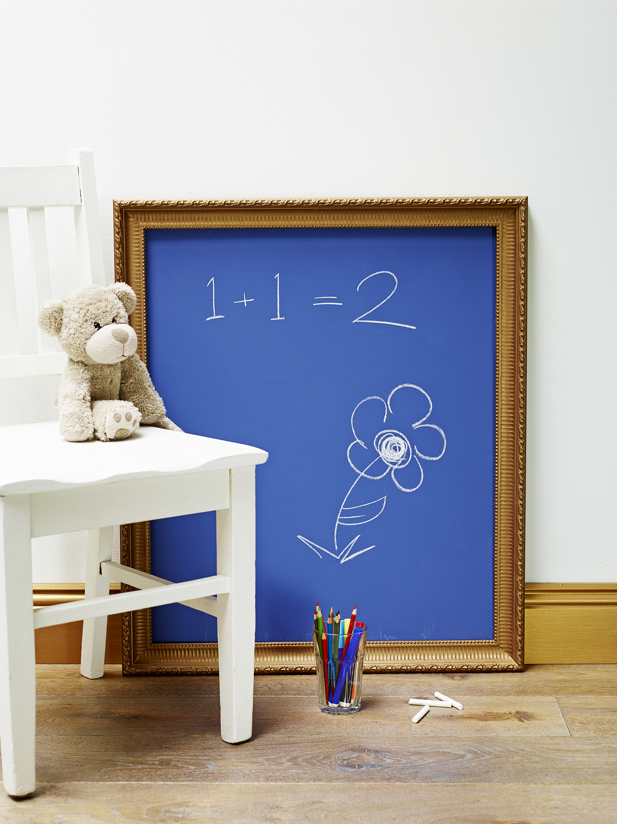 blue chalkboard